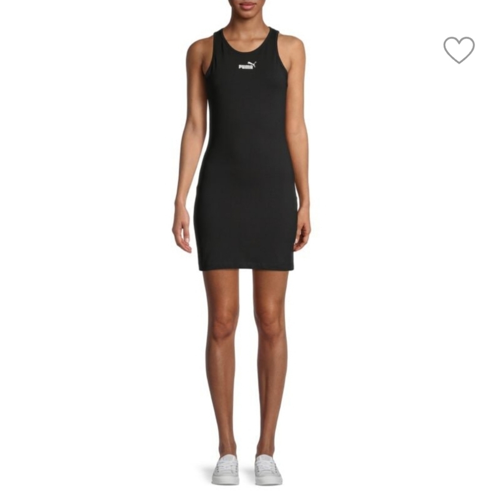 PUMA  Logo Sporty Tank Black  Dress Size S